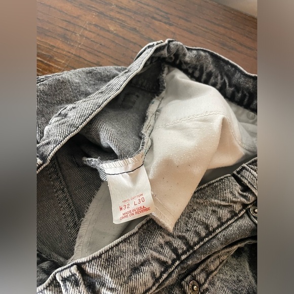 Vintage Brittania Gray Wash Mom Jeans Tapered 80s/90s High Rise Denim | W32 L30 - Picture 9 of 11